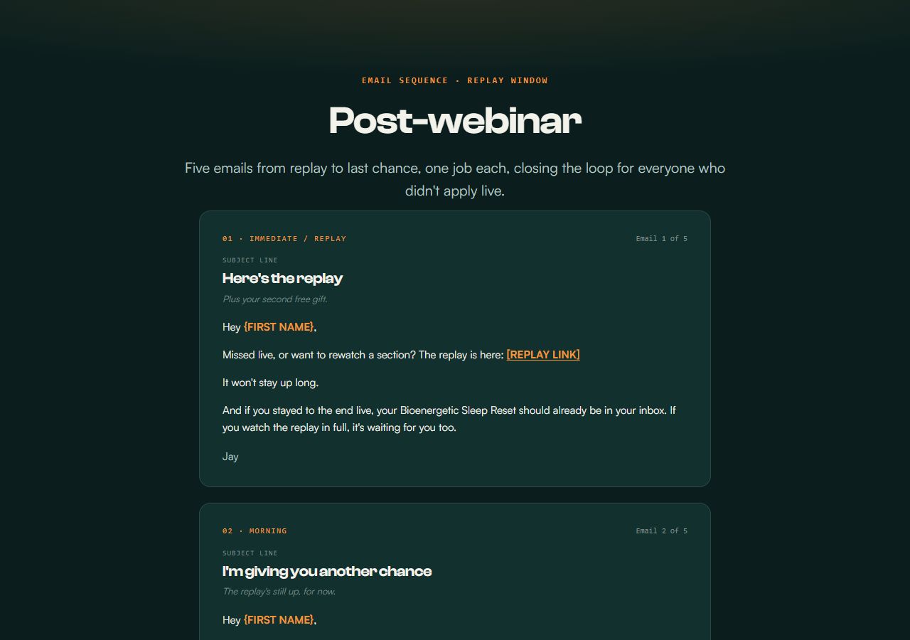 Post-webinar preview
